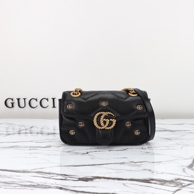 gucci 新款 專櫃品質，實物實拍，款號：446744克皮小雙G，尺寸：寬22