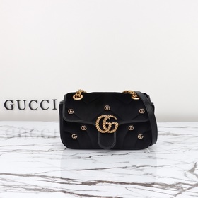 gucci 新款 專櫃品質，實物實拍，款號：446744克絨小雙G，尺寸：寬22