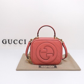 gucci 新款 專櫃品質，實物實拍，款號：744434粉皮，尺寸：寬17×高1