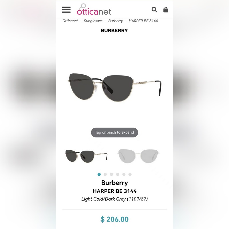 burberry MODEL：BE3144SIZE：57口19-145