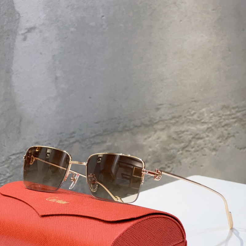 Cartier 官網新品上架 MODERL： CT02180 商務男款半框眼鏡，