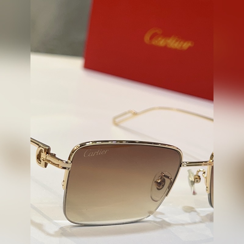 Cartier 官網新品上架 MODERL： CT02180 商務男款半框眼鏡，