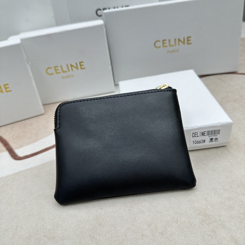 TRIOMPHE光滑牛皮革零錢卡包牛皮革襯裡 ： 牛皮革/織物拉鍊鎖閉1個螺絲鑰