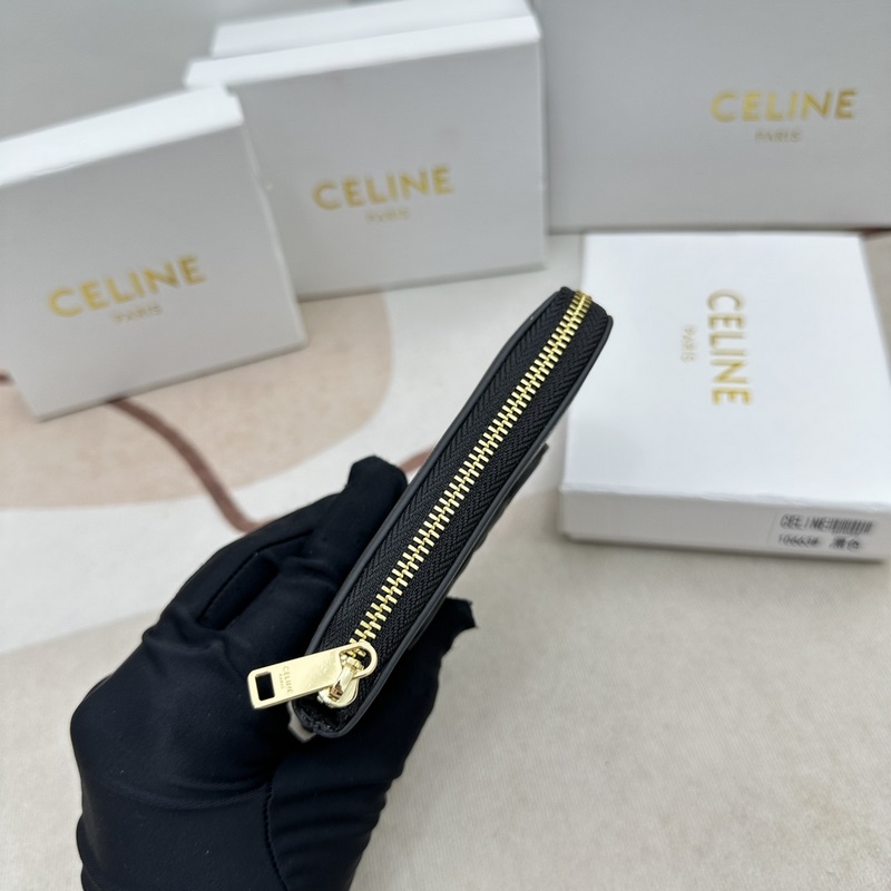 TRIOMPHE光滑牛皮革零錢卡包牛皮革襯裡 ： 牛皮革/織物拉鍊鎖閉1個螺絲鑰