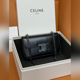 正品級Celine * 小號法棍197993#槍金鍊條vintage感十足少