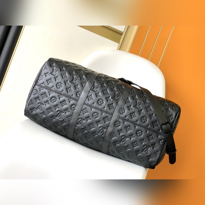 頂級原單M59025黑色壓花 本款 Kee all 旅行袋為細(xì)膩牛皮革壓印 Mo