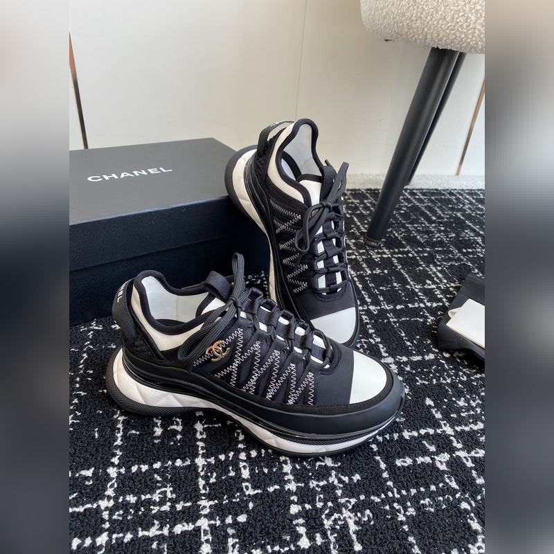 Chanel 香奈兒 34ss 秋冬新款 小香 熊貓配色 氣墊 休閑 運(yùn)動(dòng)鞋