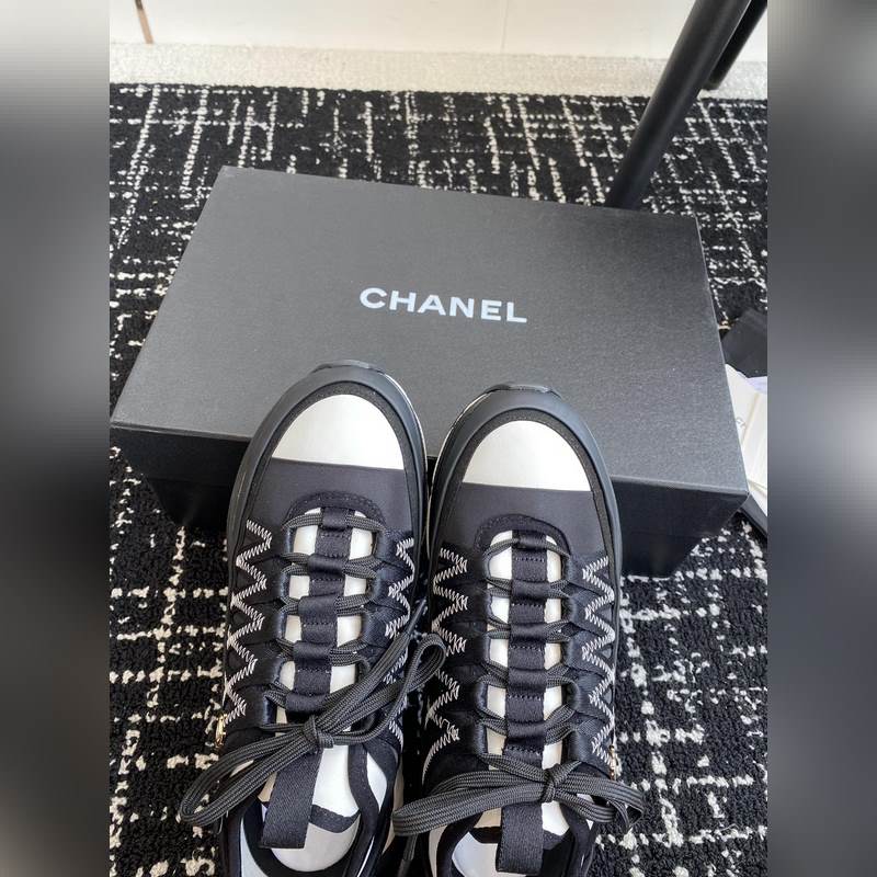 Chanel 香奈兒 34ss 秋冬新款 小香 熊貓配色 氣墊 休閑 運(yùn)動(dòng)鞋