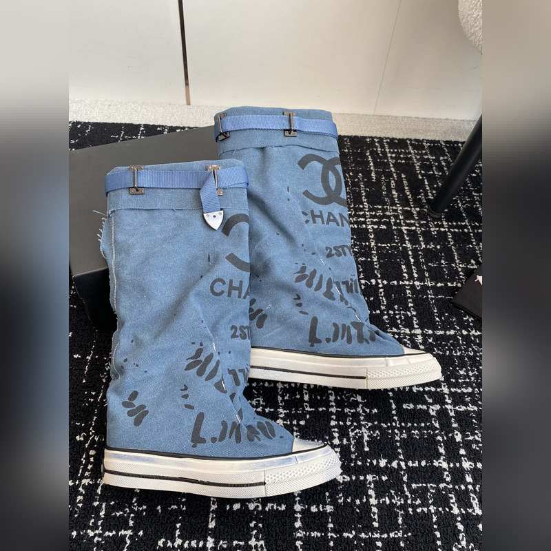 CHANEL 香奈兒  網紅爆款中古 塗鴉帆布鞋 太有範兒了 複古coco女鞋