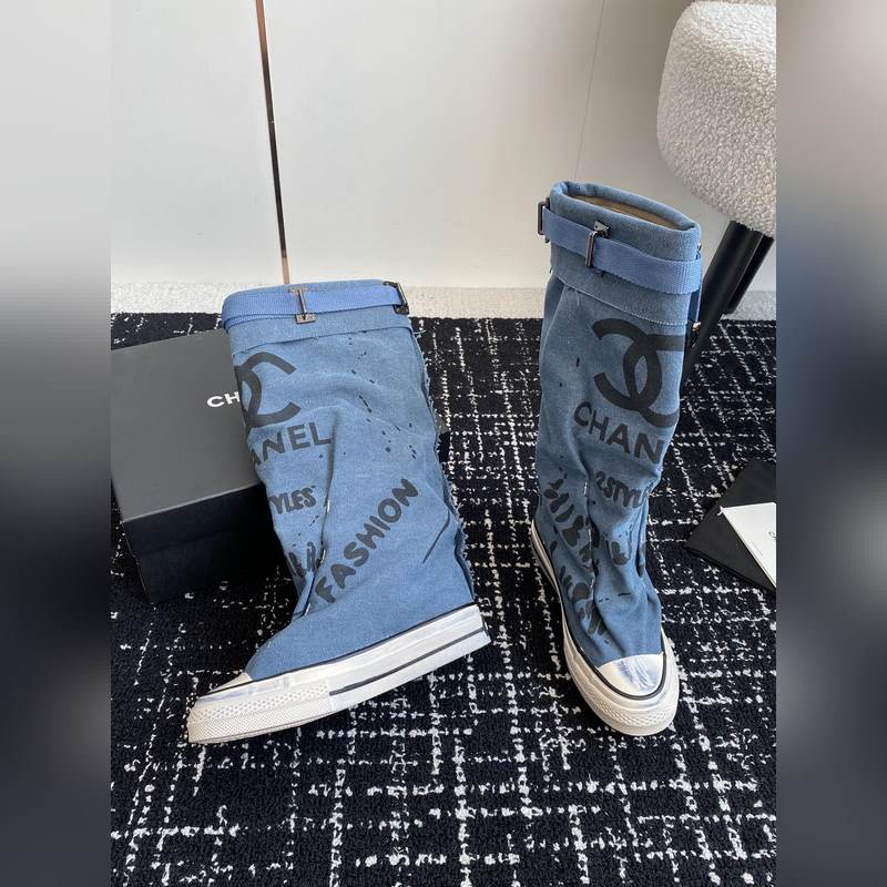 CHANEL 香奈兒  網紅爆款中古 塗鴉帆布鞋 太有範兒了 複古coco女鞋