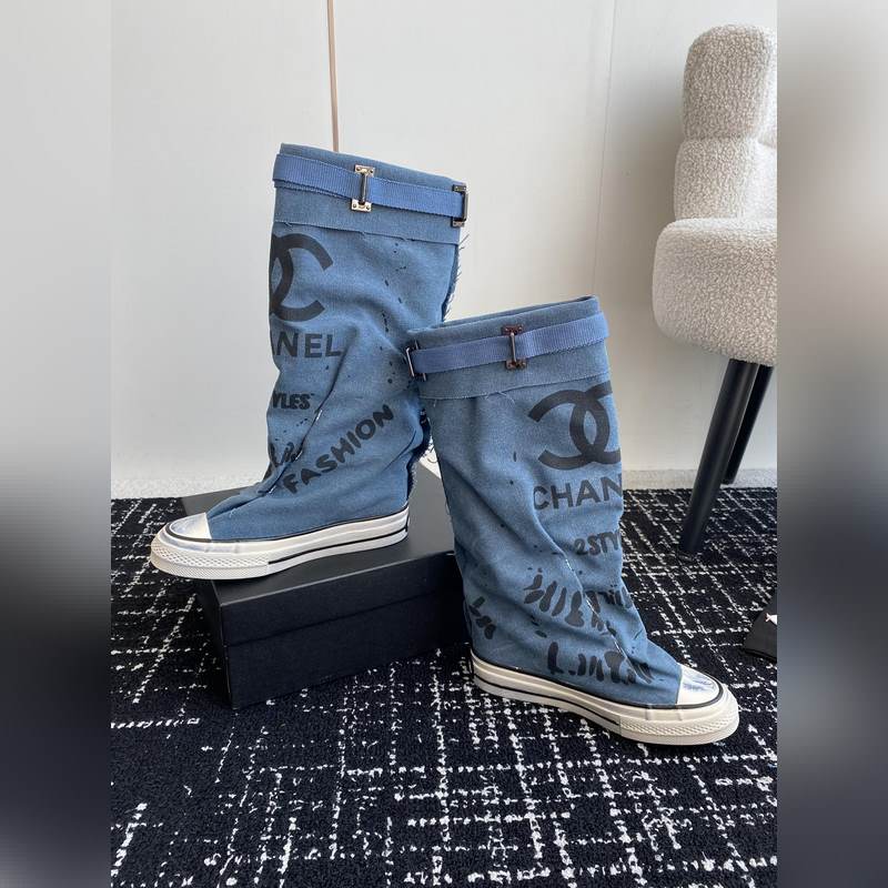 CHANEL 香奈兒  網紅爆款中古 塗鴉帆布鞋 太有範兒了 複古coco女鞋