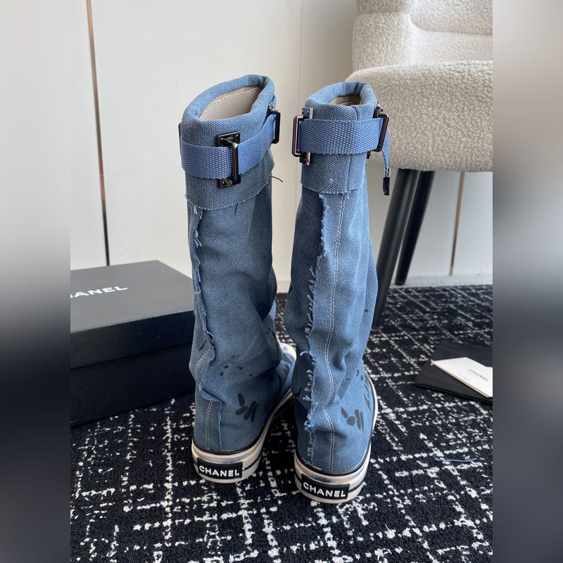 CHANEL 香奈兒  網紅爆款中古 塗鴉帆布鞋 太有範兒了 複古coco女鞋