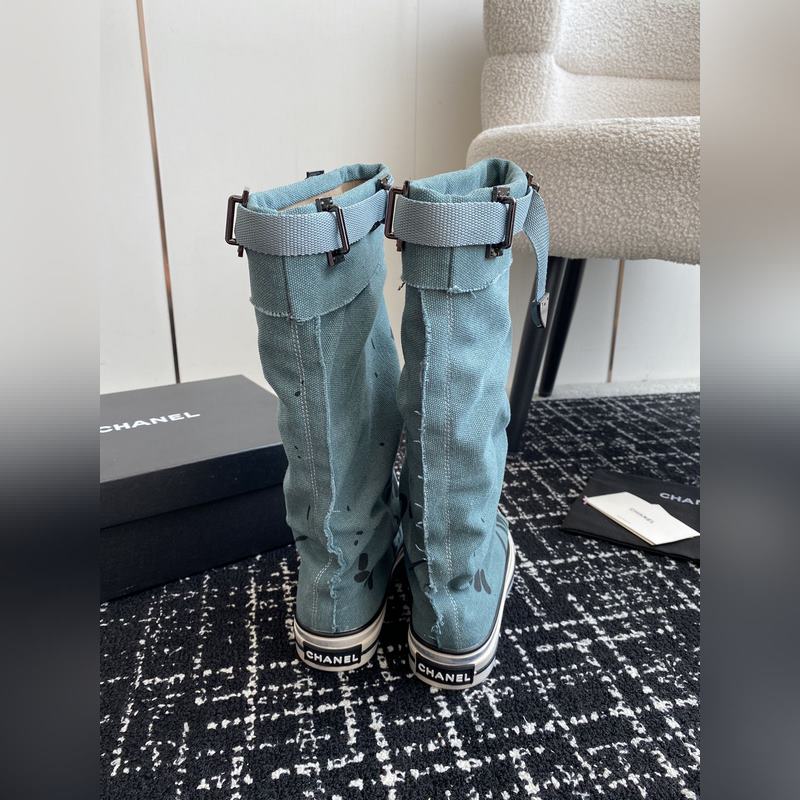 CHANEL 香奈兒  網(wǎng)紅爆款中古 塗鴉帆布鞋 太有範(fàn)兒了 複古coco女鞋