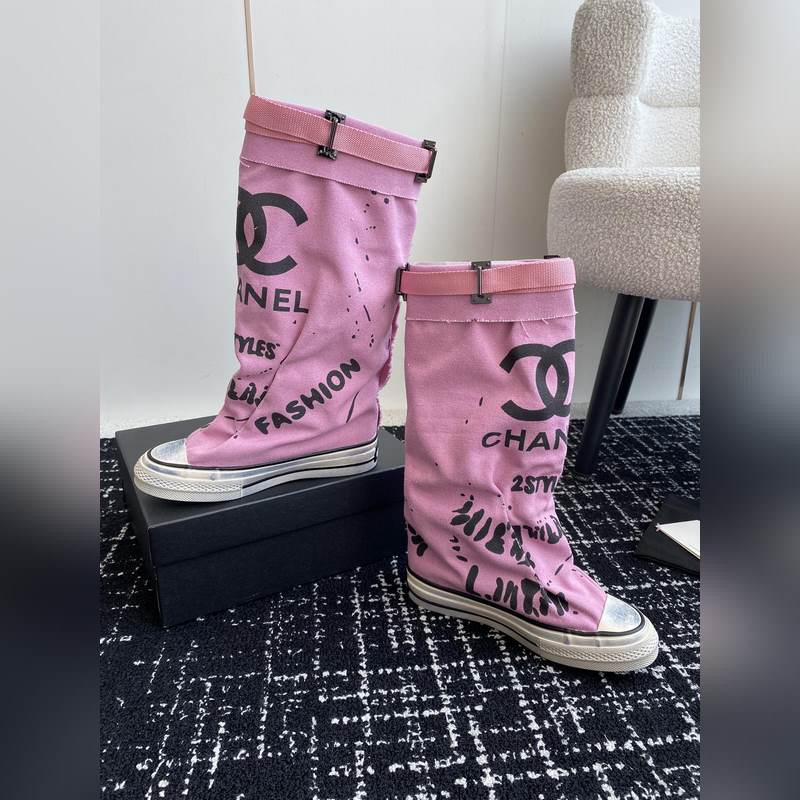 CHANEL 香奈兒  網(wǎng)紅爆款中古 塗鴉帆布鞋 太有範(fàn)兒了 複古coco女鞋