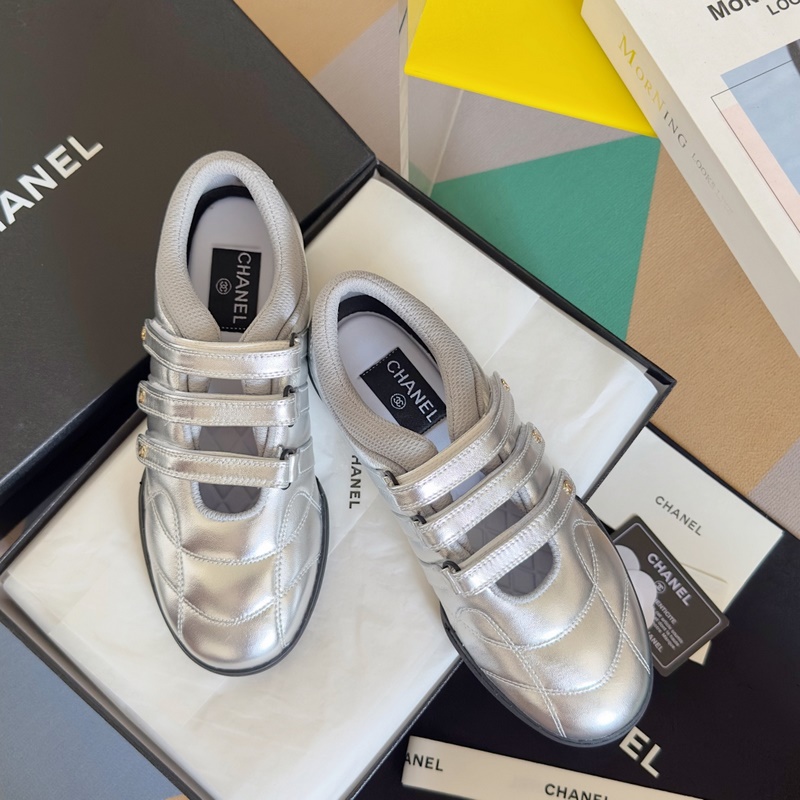 頂級版本：女款  Chanel 香奈兒 芭蕾舞 瑪麗珍 休閑 運動鞋 棒球鞋