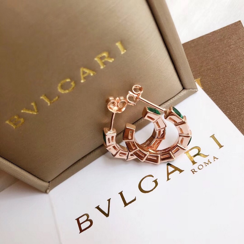 Bvlgari 寶格麗 蛇系列 綠瑪瑙蛇耳圈耳釘 精工打造 精選德國(guó)進(jìn)口材質(zhì)電鍍