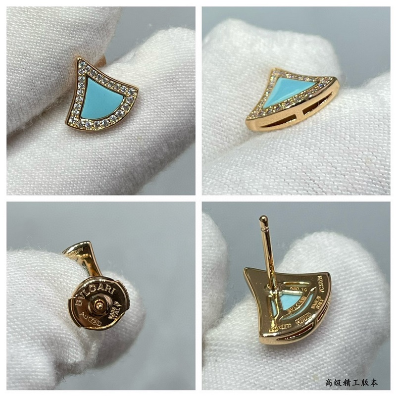 V金材質(zhì) 5240220 寶格麗七夕綠松石裙子耳釘，十足的女性魅力 禮贊意大利式