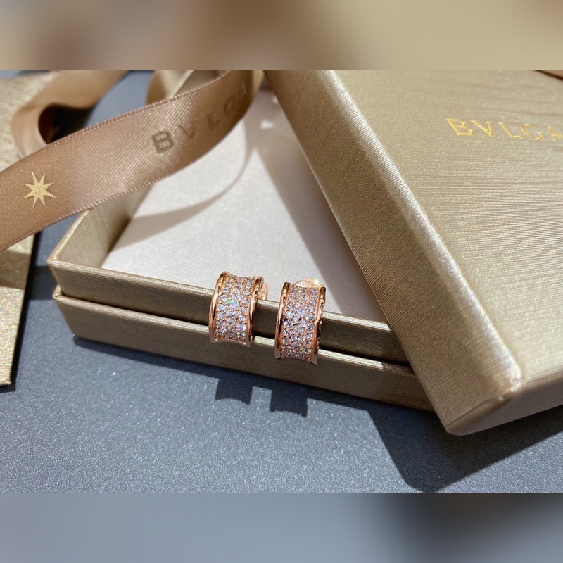 【代購級別】Bvlgari 寶格麗 B.ZERO1系列 小蠻腰 滿鑽耳釘 精選德