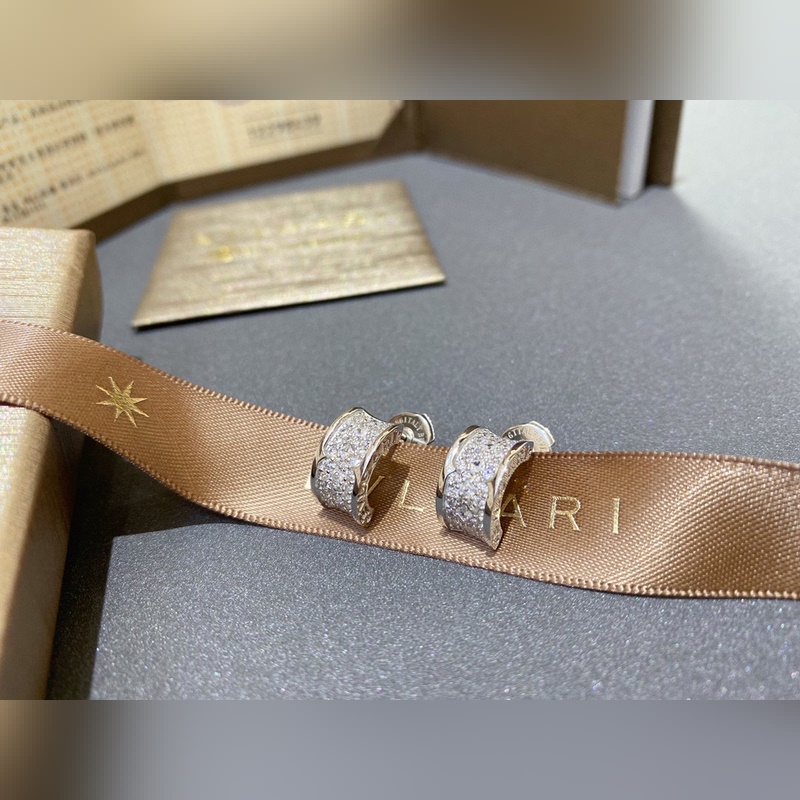 【代購級別】Bvlgari 寶格麗 B.ZERO1系列 小蠻腰 滿鑽耳釘 精選德
