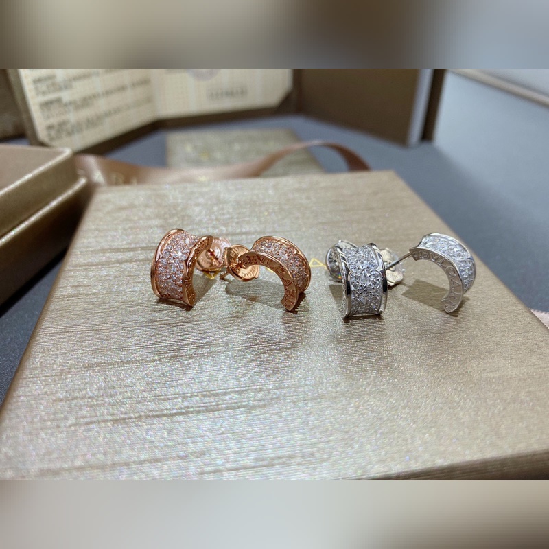 【代購級別】Bvlgari 寶格麗 B.ZERO1系列 小蠻腰 滿鑽耳釘 精選德