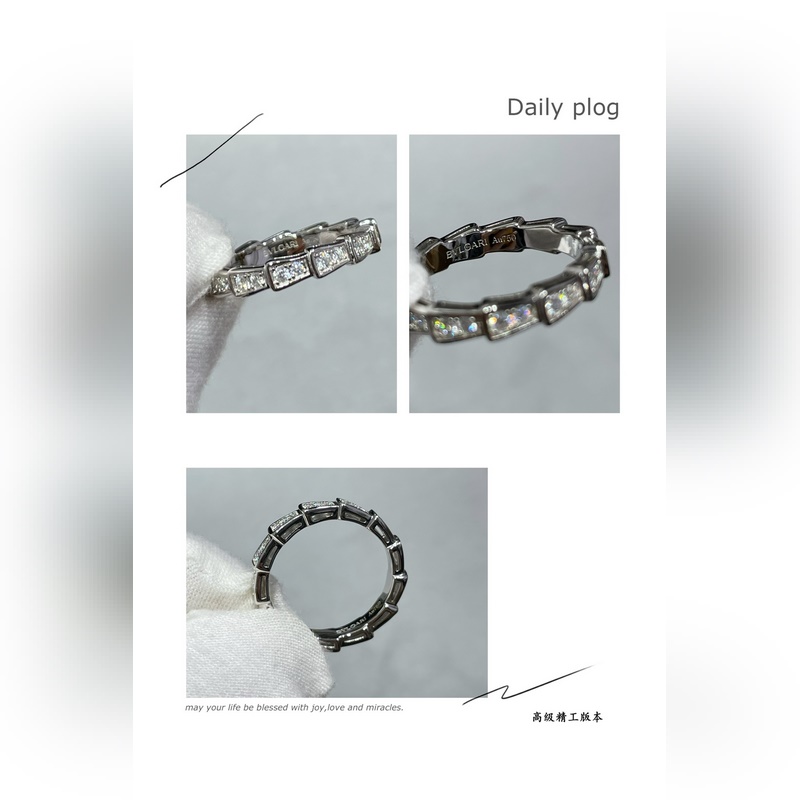 V金材質 1120160 （玫瑰金碼數：56789，白金碼數：5678）寶格麗高