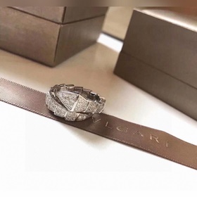 【代購級別】Bvlgari 寶格麗 SERPENTI系列 蛇滿鑽 開口大號 戒指