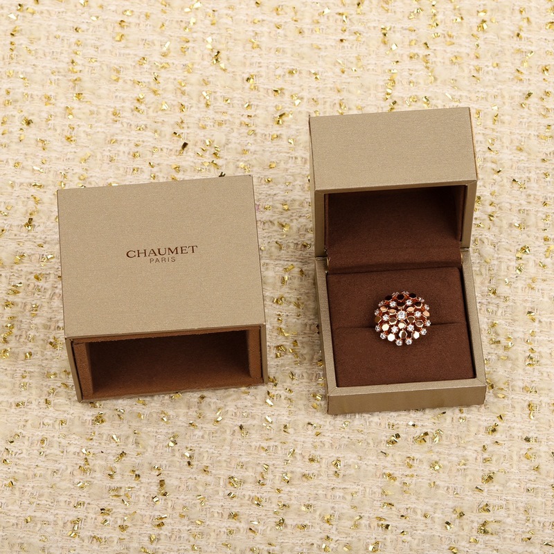 Bee My Love愛·巢系列玫瑰金戒指，可訂做18K真金真鑽版，隻做對版真金