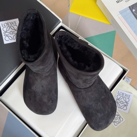 頂級版本：女款 LOEWE羅意威 最新 Lago 系列 雪地靴 短靴 原版購