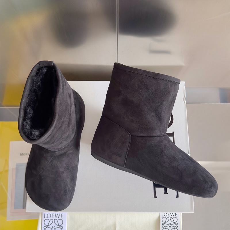 頂級版本：女款 LOEWE羅意威 最新 Lago 系列 雪地靴 短靴 原版購