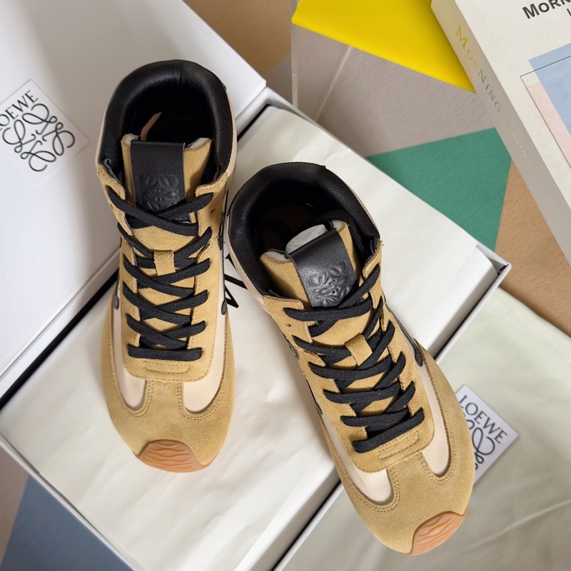 頂級版本：女款LOEWE 羅意威 最新走秀款 高幫 休閑 運動鞋 德訓鞋 阿甘