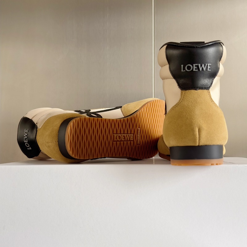 頂級版本：女款LOEWE 羅意威 最新走秀款 高幫 休閑 運動鞋 德訓鞋 阿甘