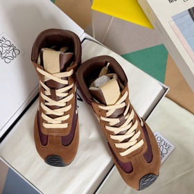 頂級版本：女款 LOEWE 羅意威 最新走秀款 高幫 休閑 運動鞋 德訓鞋 阿