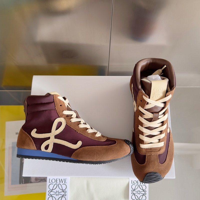 頂級版本：女款 LOEWE 羅意威 最新走秀款 高幫 休閑 運動鞋 德訓鞋 阿