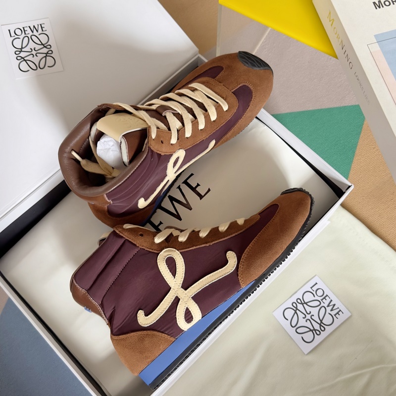 頂級版本：女款 LOEWE 羅意威 最新走秀款 高幫 休閑 運動鞋 德訓鞋 阿