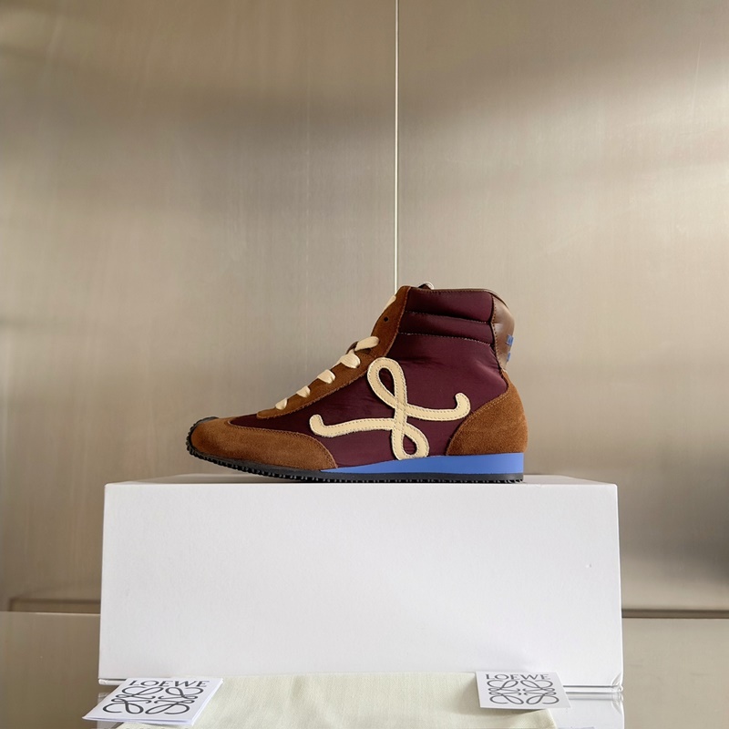 頂級版本：女款 LOEWE 羅意威 最新走秀款 高幫 休閑 運動鞋 德訓鞋 阿