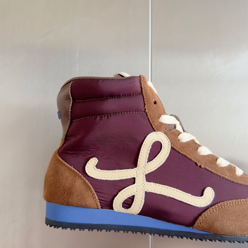 頂級版本：女款 LOEWE 羅意威 最新走秀款 高幫 休閑 運動鞋 德訓鞋 阿