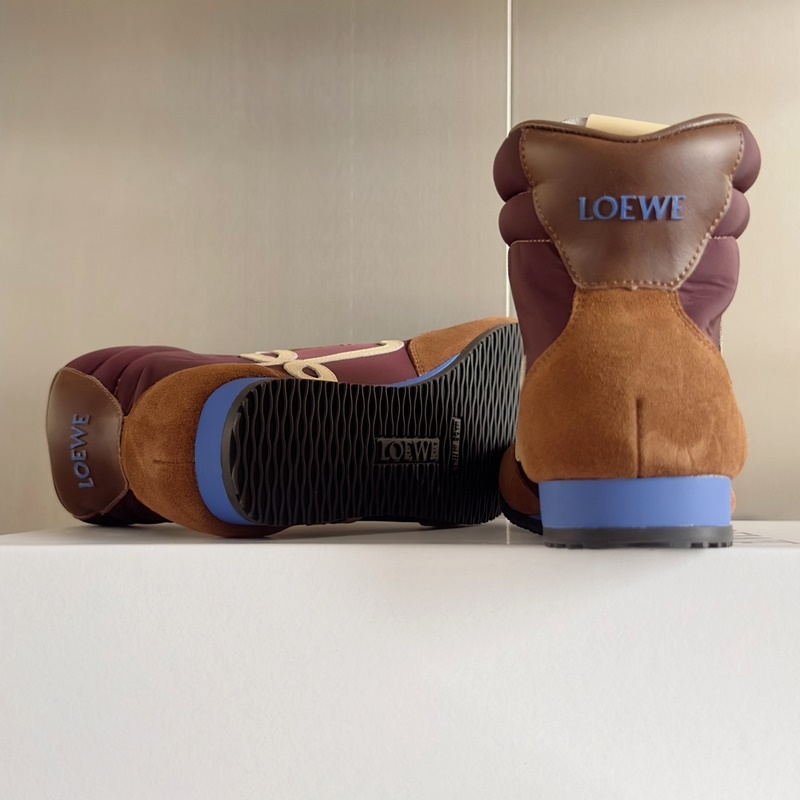 頂級版本：女款 LOEWE 羅意威 最新走秀款 高幫 休閑 運動鞋 德訓鞋 阿
