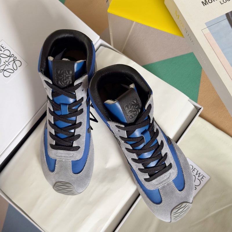 頂級(jí)版本：女款  LOEWE 羅意威 最新走秀款 高幫 休閑 運(yùn)動(dòng)鞋 德訓(xùn)鞋
