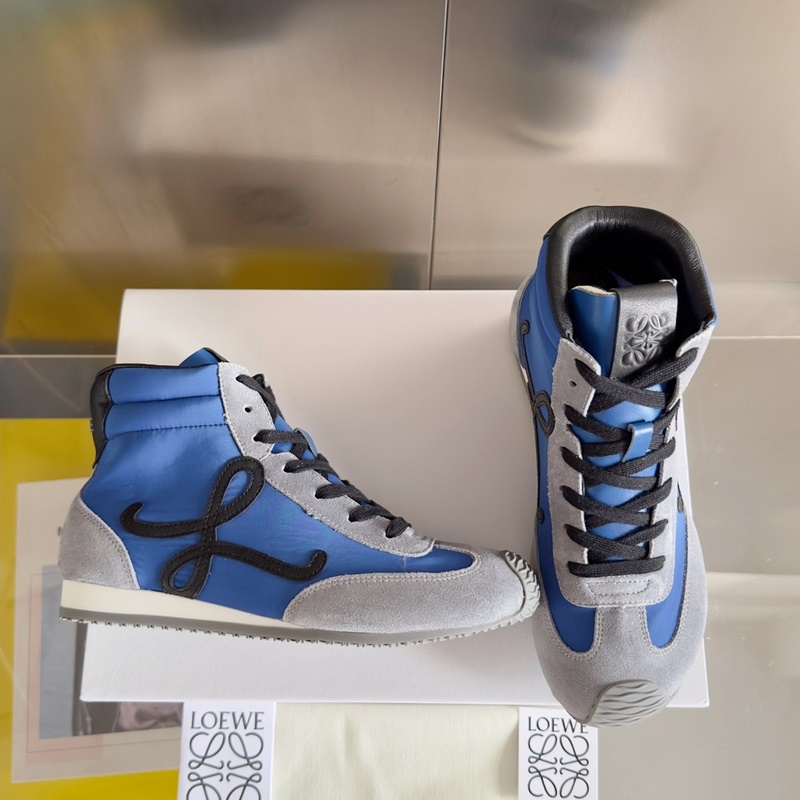 頂級(jí)版本：女款  LOEWE 羅意威 最新走秀款 高幫 休閑 運(yùn)動(dòng)鞋 德訓(xùn)鞋