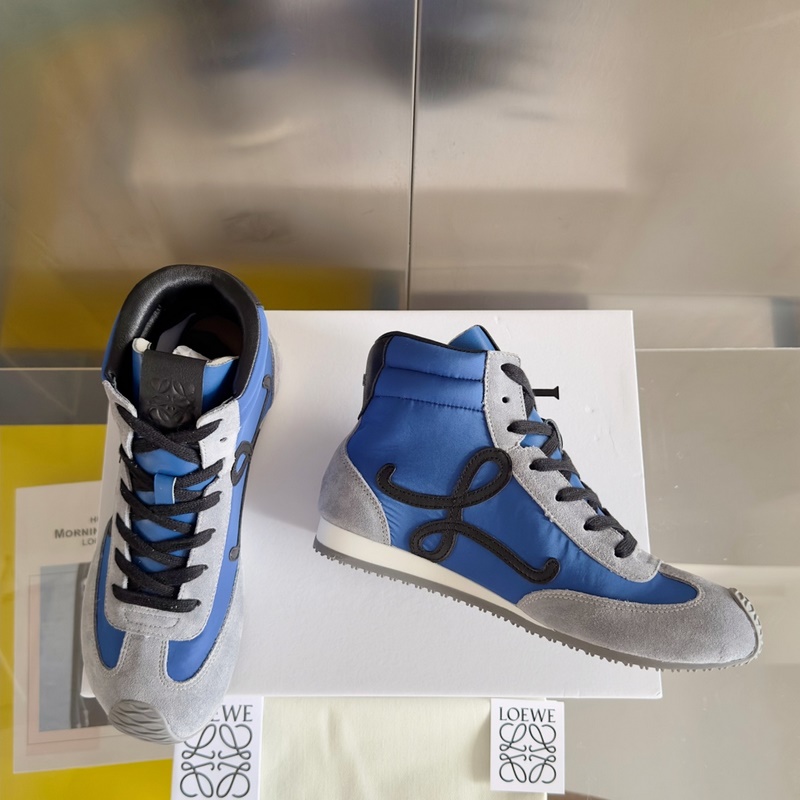 頂級(jí)版本：女款  LOEWE 羅意威 最新走秀款 高幫 休閑 運(yùn)動(dòng)鞋 德訓(xùn)鞋