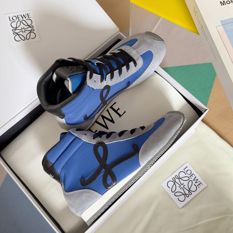 頂級(jí)版本：女款  LOEWE 羅意威 最新走秀款 高幫 休閑 運(yùn)動(dòng)鞋 德訓(xùn)鞋