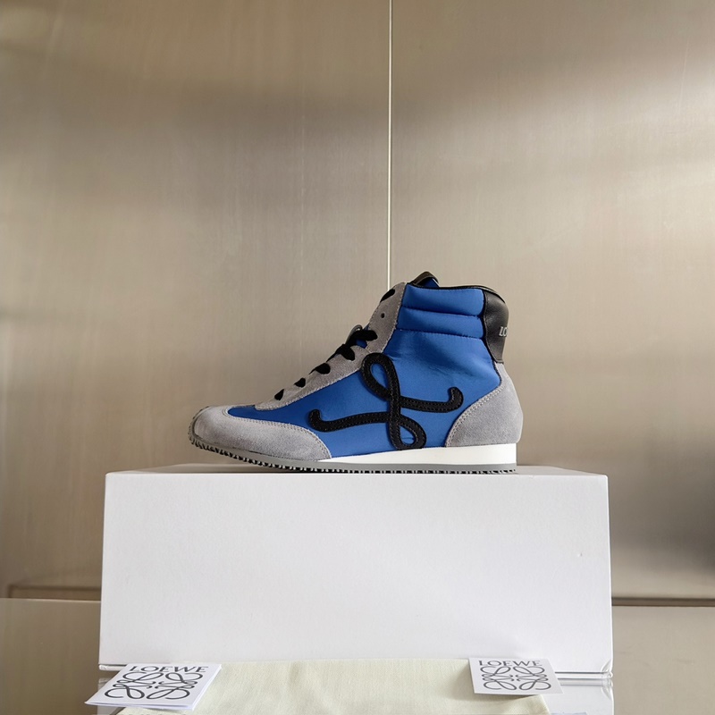 頂級(jí)版本：女款  LOEWE 羅意威 最新走秀款 高幫 休閑 運(yùn)動(dòng)鞋 德訓(xùn)鞋