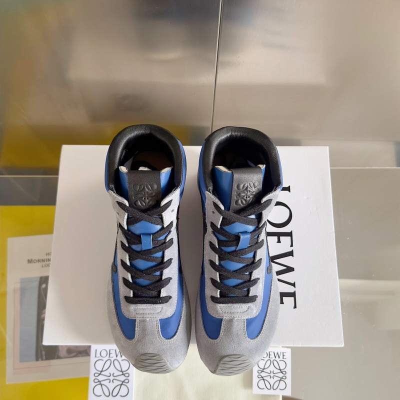 頂級(jí)版本：女款  LOEWE 羅意威 最新走秀款 高幫 休閑 運(yùn)動(dòng)鞋 德訓(xùn)鞋