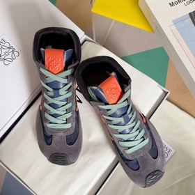 頂級版本：女款  LOEWE 羅意威 最新走秀款 高幫 休閑 運動鞋 德訓鞋