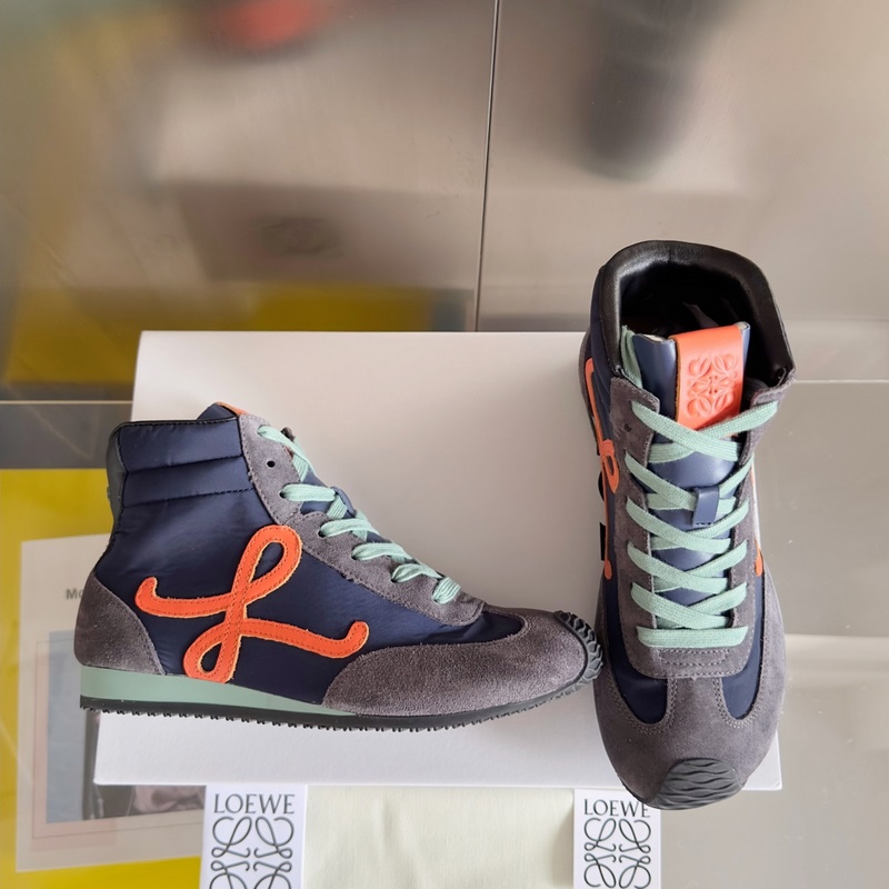 頂級版本：女款  LOEWE 羅意威 最新走秀款 高幫 休閑 運動鞋 德訓鞋