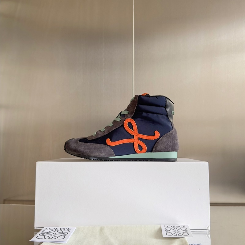 頂級版本：女款  LOEWE 羅意威 最新走秀款 高幫 休閑 運動鞋 德訓鞋