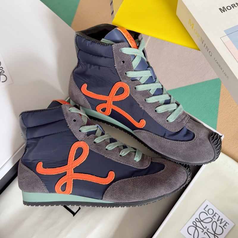 頂級版本：女款  LOEWE 羅意威 最新走秀款 高幫 休閑 運動鞋 德訓鞋