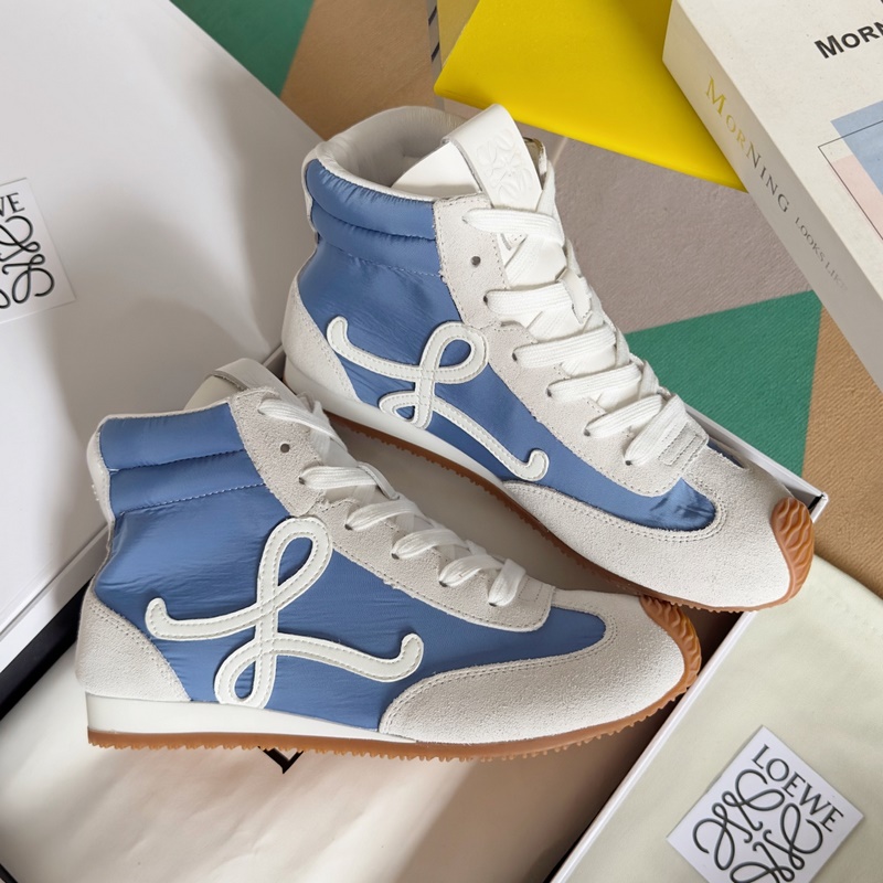 頂級版本：女款 LOEWE 羅意威 最新走秀款 高幫 休閑 運動鞋 德訓鞋 阿