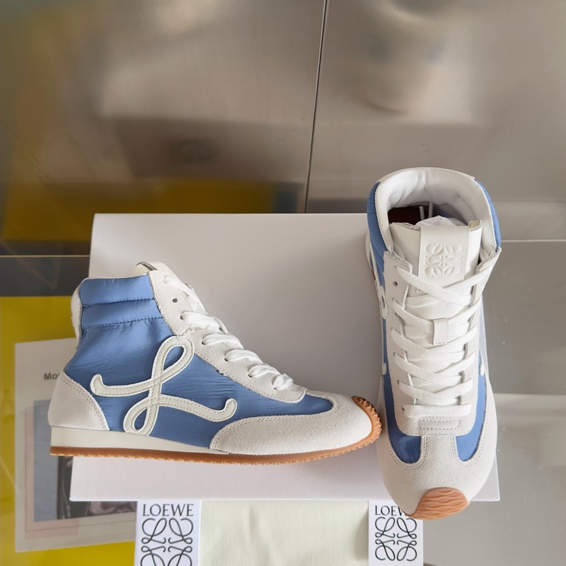 頂級版本：女款 LOEWE 羅意威 最新走秀款 高幫 休閑 運動鞋 德訓鞋 阿