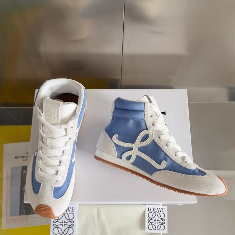 頂級版本：女款 LOEWE 羅意威 最新走秀款 高幫 休閑 運動鞋 德訓鞋 阿